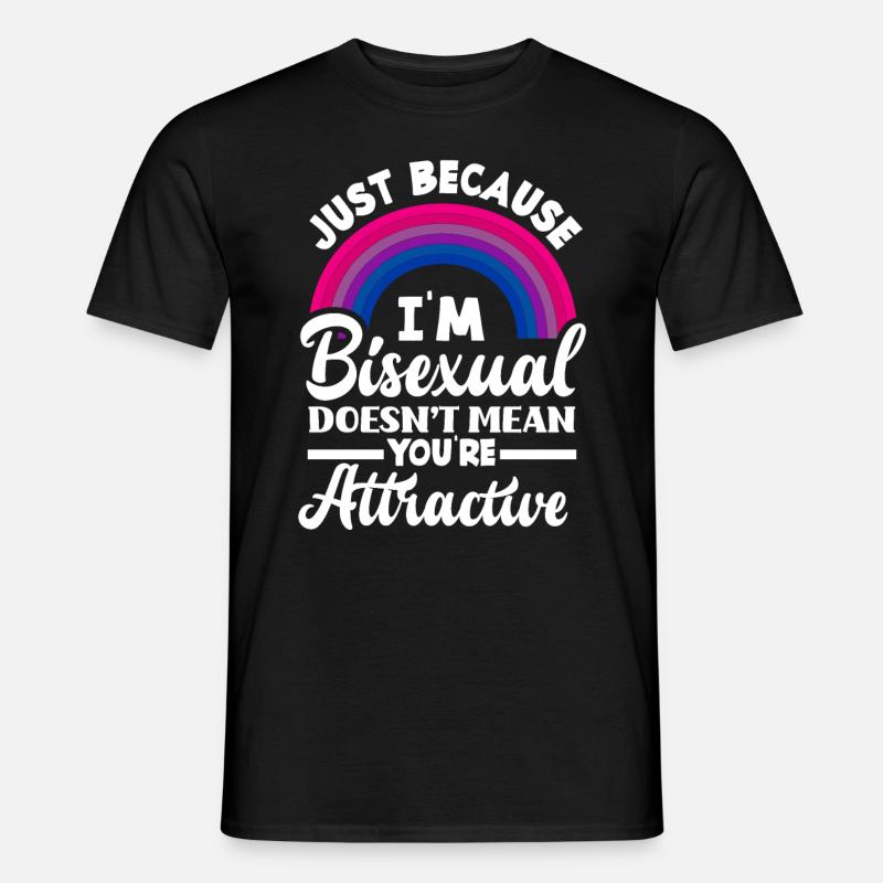 Bisexuell Attraktiv Regenbogen - Männer T-Shirt - Schwarz