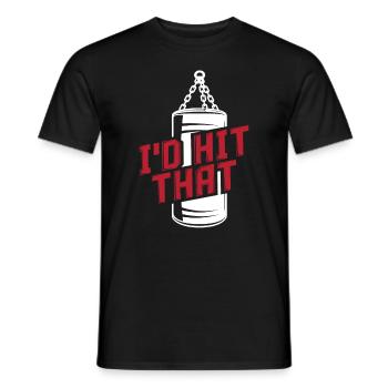 Sac de frappe de boxe Hobby Sports - T-shirt homme - noir - Devant - AI Model Male 178 light (178cm)