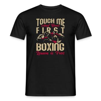 Drôle Boxe Boxer Hobby - T-shirt homme - noir - Devant - AI Model Male 178 light (178cm)