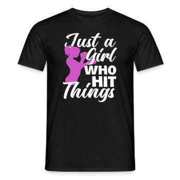 Boxe Femmes Boxer Fille - T-shirt homme - noir - Devant - AI Model Male 178 light (178cm)