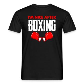 Boxe, Arts martiaux, Hobby, Sports - T-shirt homme - noir - Devant - AI Model Male 178 light (178cm)