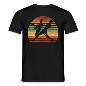 Retro Boxen Boxer - Männer T-Shirt - Schwarz - Vorne - AI Model Male 178 light (178cm)