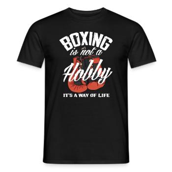 Boxing, Life, Boxer, Athlete - Men's T-Shirt - black - Front - AI Model Male 178 light (178cm)