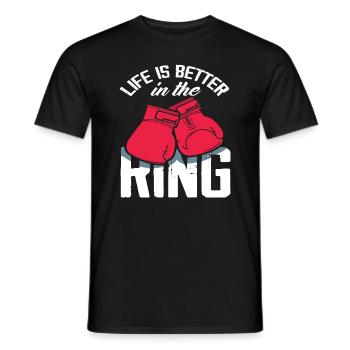 Gants de boxe Boxing Life Ring - T-shirt homme - noir - Devant - AI Model Male 178 light (178cm)