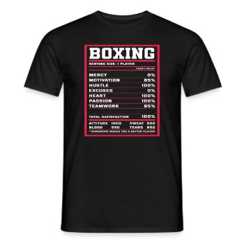 Boxing - Men's T-Shirt - black - Front - AI Model Male 178 light (178cm)