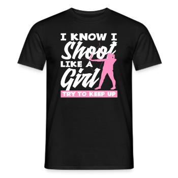 Bow Archery Girl - Men's T-Shirt - black - Front - AI Model Male 178 light (178cm)