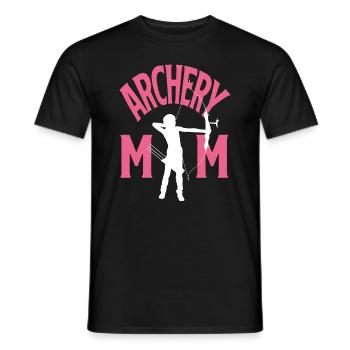 Mama Mutter Bogen Bogenschießen - Männer T-Shirt - Schwarz - Vorne - AI Model Male 178 light (178cm)