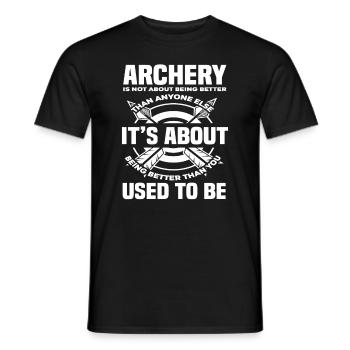 Bogenschießen - Männer T-Shirt - Schwarz - Vorne - AI Model Male 178 light (178cm)