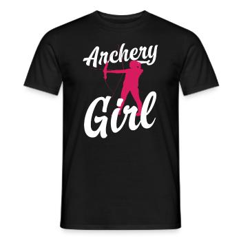 Archery Women - Men's T-Shirt - black - Front - AI Model Male 178 light (178cm)