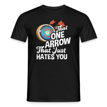 Bogen Bogenschießen - Männer T-Shirt - Schwarz - Vorne - AI Model Male 178 light (178cm)