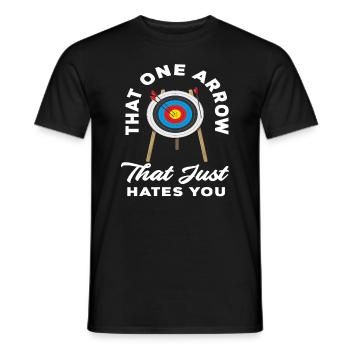 Archer de tir à l’arc - T-shirt homme - noir - Devant - AI Model Male 178 light (178cm)
