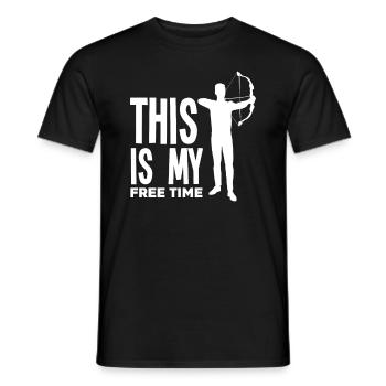 Archer Hobby Tir à l’arc - T-shirt homme - noir - Devant - AI Model Male 178 light (178cm)