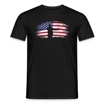 Tir à l’arc Amérique États-Unis - T-shirt homme - noir - Devant - AI Model Male 178 light (178cm)