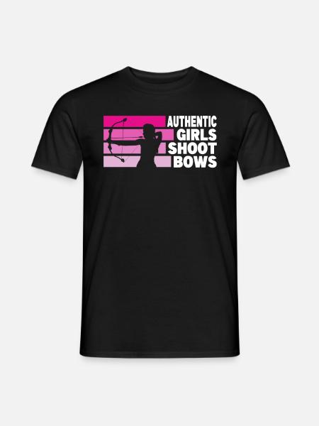 Bogen Frau Hobby Mädchen - Männer T-Shirt - Schwarz