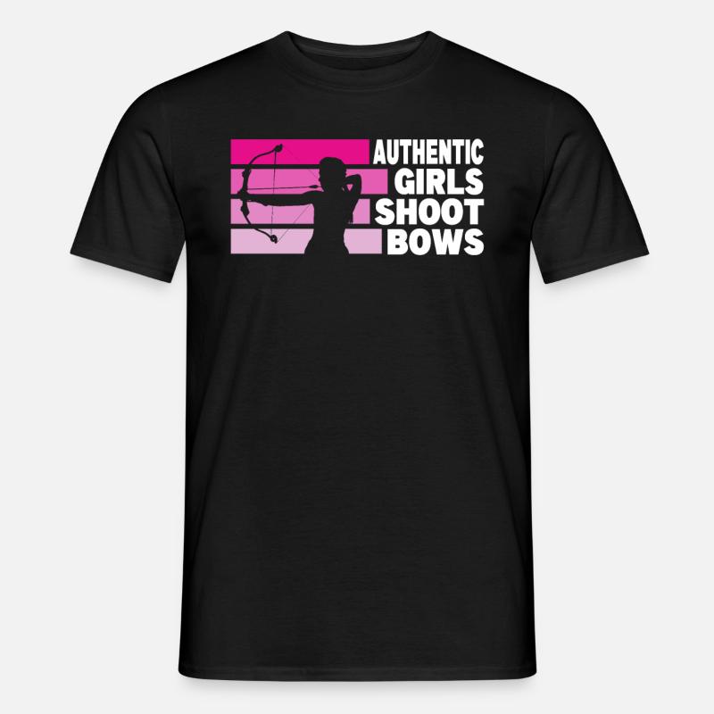Bogen Frau Hobby Mädchen - Männer T-Shirt - Schwarz