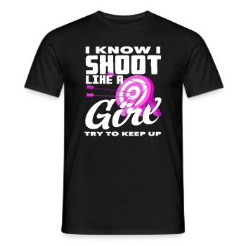 Frauen Bogenschützin Bogenschießen - Männer T-Shirt - Schwarz - Vorne - AI Model Male 178 light (178cm)