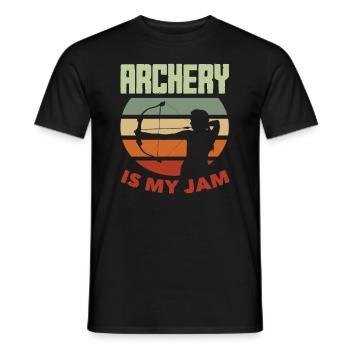 Archery Sports Gift - Men's T-Shirt - black - Front - AI Model Male 178 light (178cm)