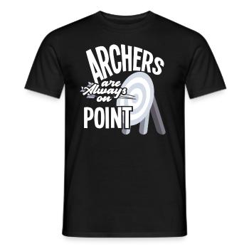 Archers Archery Target - Men's T-Shirt - black - Front - AI Model Male 178 light (178cm)