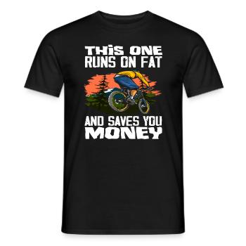 Drôle de vélo de montagne Cyclisme - T-shirt homme - noir - Devant - AI Model Male 178 light (178cm)