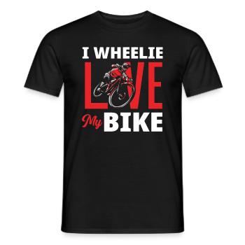 Les cyclistes adorent les vététistes - T-shirt homme - noir - Devant - AI Model Male 178 light (178cm)