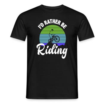 Rétro VTT Vélo de montagne Cyclisme - T-shirt homme - noir - Devant - AI Model Male 178 light (178cm)