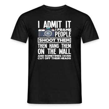 Funny Photographer Photographer - Men's T-Shirt - black - Front - AI Model Male 178 light (178cm)