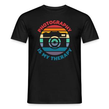 Photographer Photographer Therapy - Men's T-Shirt - black - Front - AI Model Male 178 light (178cm)