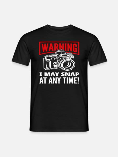 Photographer Photographer Warning - Men's T-Shirt - black