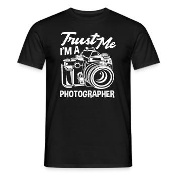 Croyez-moi, je suis photographe, photographe - T-shirt homme - noir - Devant - AI Model Male 178 light (178cm)