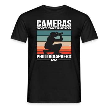 Photographe Passion Photographie - T-shirt homme - noir - Devant - AI Model Male 178 light (178cm)