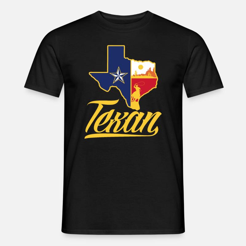 Texas Texaner - Männer T-Shirt - Schwarz