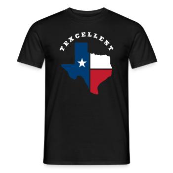 Origine de l’État du Texas - T-shirt homme - noir - Devant - AI Model Male 178 light (178cm)
