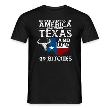 Texas Herkunft - Männer T-Shirt - Schwarz - Vorne - AI Model Male 178 light (178cm)