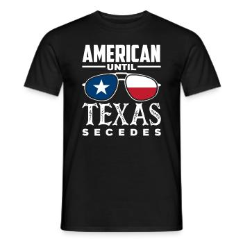 Amerikanerin Texas Abtreten - Männer T-Shirt - Schwarz - Vorne - AI Model Male 178 light (178cm)