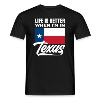 Texas Leben - Männer T-Shirt - Schwarz - Vorne - AI Model Male 178 light (178cm)