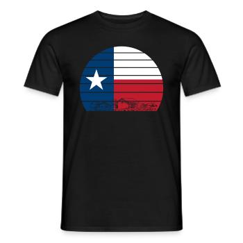 Retro Texas - Männer T-Shirt - Schwarz - Vorne - AI Model Male 178 light (178cm)