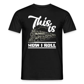 Train Driver Train Trains Profession - Men's T-Shirt - black - Front - AI Model Male 178 light (178cm)