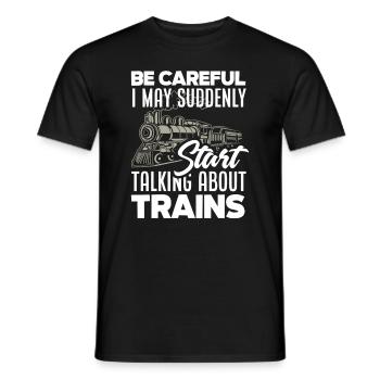 Zug Züge Gleise Lokomotive Modellbau - Männer T-Shirt - Schwarz - Vorne - AI Model Male 178 light (178cm)