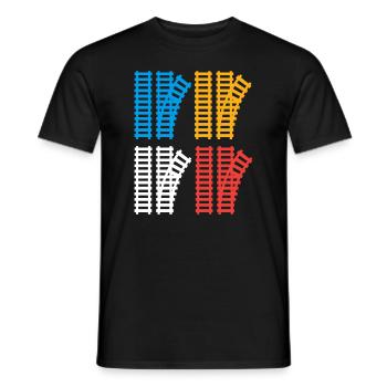 Switch Train Trains Hobby Train Spotter - Men's T-Shirt - black - Front - AI Model Male 178 light (178cm)