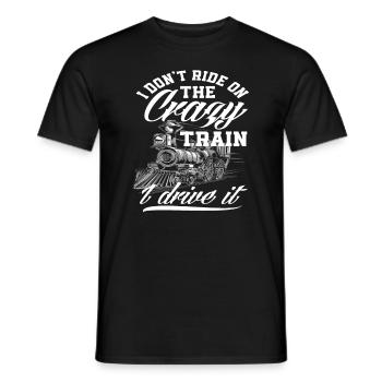 Funny Train Driver Train Trains Profession - Men's T-Shirt - black - Front - AI Model Male 178 light (178cm)