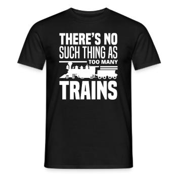 Train Trains Hobby Train Spotter Model Train - Men's T-Shirt - black - Front - AI Model Male 178 light (178cm)