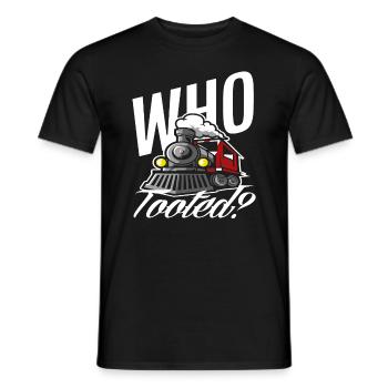 Funny Train Driver Train Trains - Men's T-Shirt - black - Front - AI Model Male 178 light (178cm)
