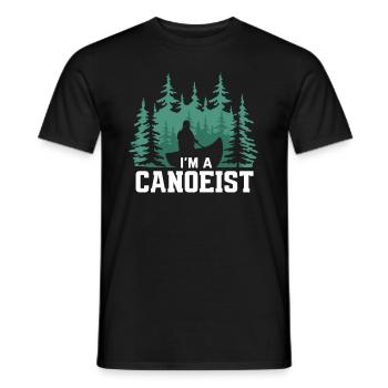 Canoë-kayakistes à rames - T-shirt homme - noir - Devant - AI Model Male 178 light (178cm)