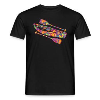 Canoe - Men's T-Shirt - black - Front - AI Model Male 178 light (178cm)