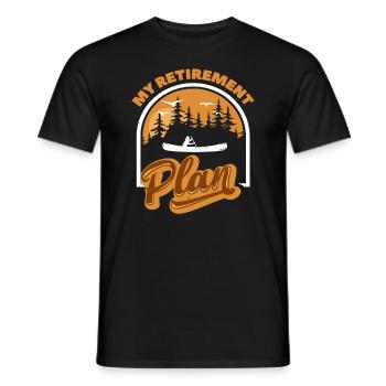 Mon régime de retraite en canot - T-shirt homme - noir - Devant - AI Model Male 178 light (178cm)