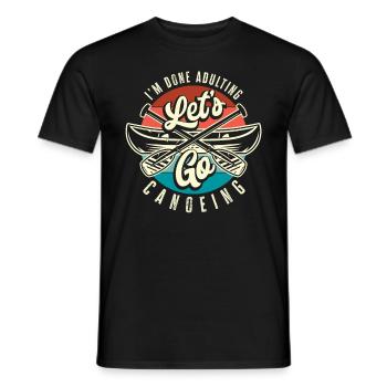 Cadeau de canoë sport de canoë rétro - T-shirt homme - noir - Devant - AI Model Male 178 light (178cm)