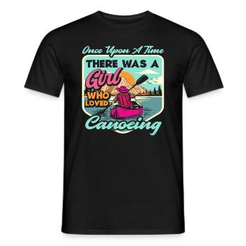 Girl That Canoe Loves Canoe - Men's T-Shirt - black - Front - AI Model Male 178 light (178cm)