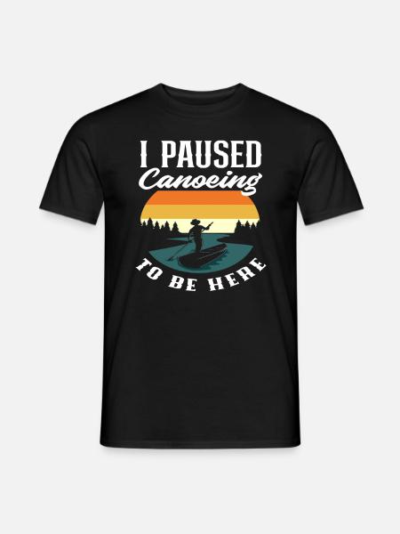 Canoe Paused Retro Canoe Lover - Men's T-Shirt - black