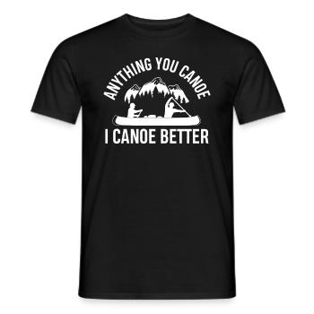 Canoe Word Game - Men's T-Shirt - black - Front - AI Model Male 178 light (178cm)