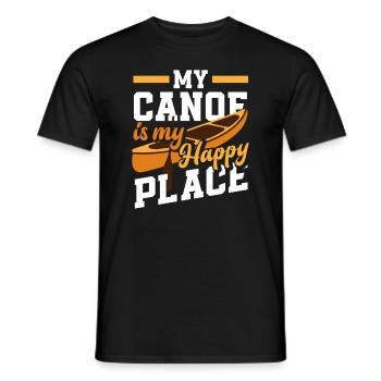 Canoe Hobby Canoeist Gift - Men's T-Shirt - black - Front - AI Model Male 178 light (178cm)